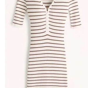 Half Zip Polo Mini Sweater Dress